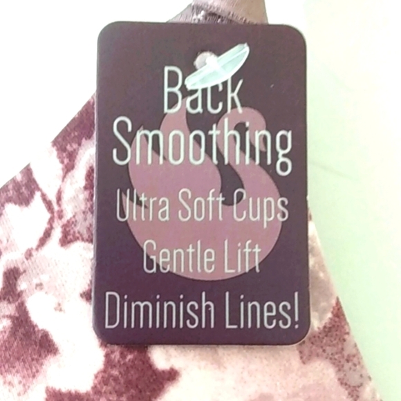 GLORIA VANDERBILT PURPLE FLORAL GENTLE LIFT FULL COVERAGE BRA SIZE 38DD NWT - Picture 3 of 8